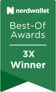 N NerdWallet Best-Of Awards 3X Winner