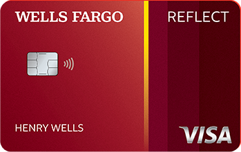 Tarjeta de Crédito Wells Fargo Reflect Visa® con chip y tecnología de pago sin contacto.
