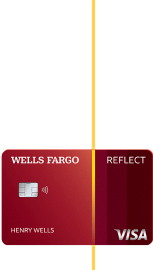 Wells Fargo Reflect Visa® Signature credit card with chip and contactless tap to pay technology.