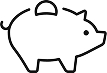 Piggy bank icon