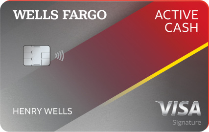 Tarjeta de Crédito Wells Fargo Active Cash Visa® con chip sin contacto y tecnología toque y pague.