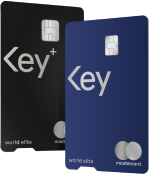 Wells Fargo One Key Mastercard (Registered) with chip and contactless tap to pay technology. Wells Fargo One Key+ Mastercard (Registered) with chip and contactless tap to pay technology.