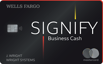 Wells Fargo Signify Business Cash (Registered) Card with chip and contactless tap to pay technology