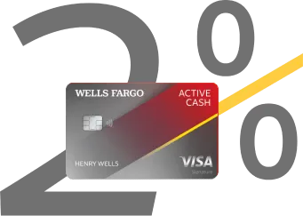 Wells Fargo Active Cash Visa® Signature Card with chip and contactless tap to pay technology.