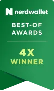 N nerdwallet Best-Of Awards 4X Winner